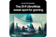 LG UltraGear 45GX90SA-B 45" Curved OLED Gaming Monitor LG