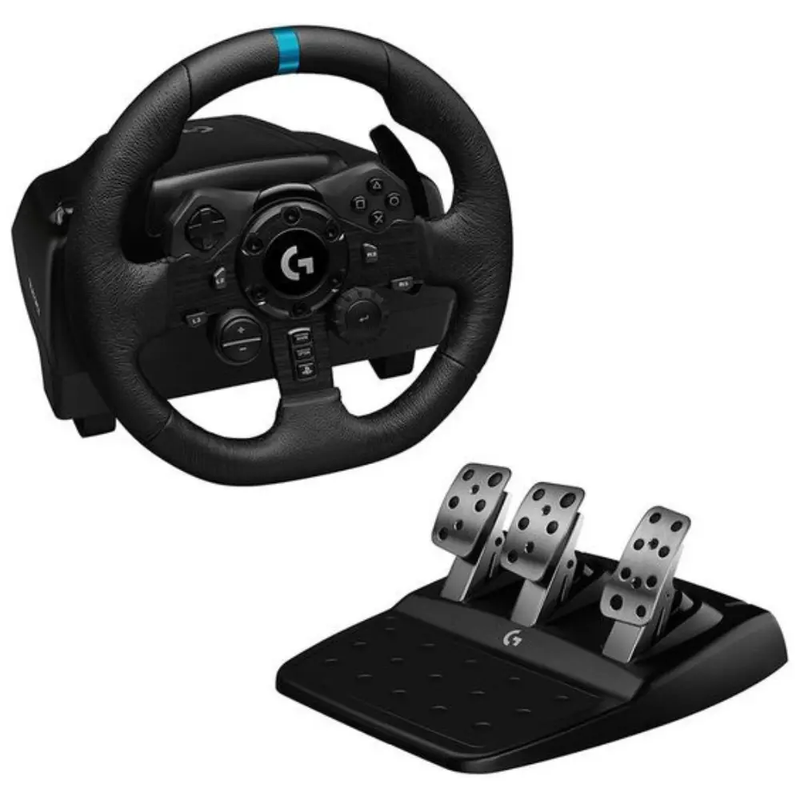 LOGITECH G G923 RACING WHEEL AND PEDALS BLACK
