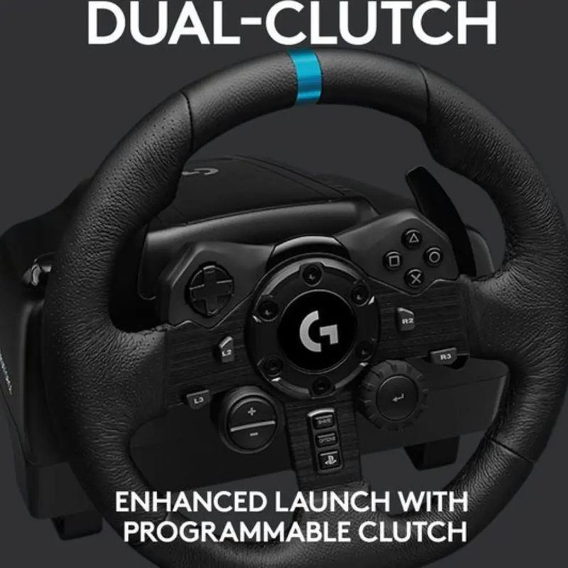 LOGITECH G G923 RACING WHEEL AND PEDALS BLACK