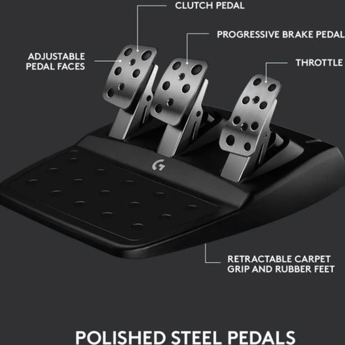 LOGITECH G G923 RACING WHEEL AND PEDALS BLACK