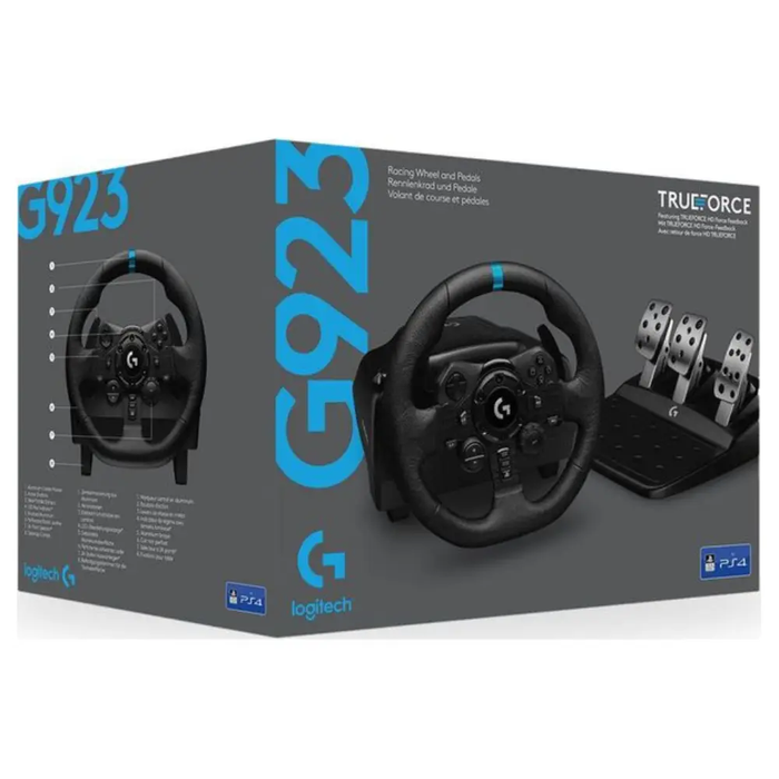 LOGITECH G G923 RACING WHEEL AND PEDALS BLACK