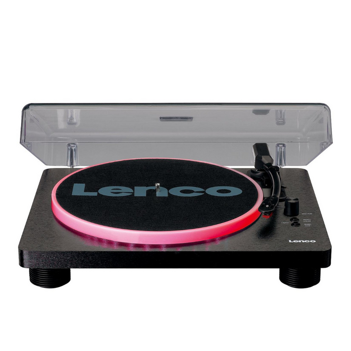 Lenco LS-50LED - Platine vinyle avec haut-parleurs, lumières et numérisation de musique