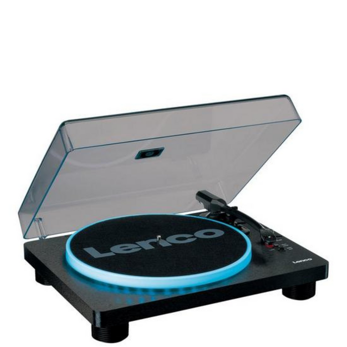 Lenco LS-50LED - Platine vinyle avec haut-parleurs, lumières et numérisation de musique