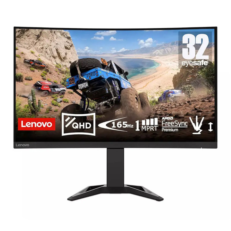Lenovo G32qc-30 32 inch Curved Gaming Monitor, QHD, 165Hz, 0.5ms, AMD Freesync Premium Digiland Outlet Store