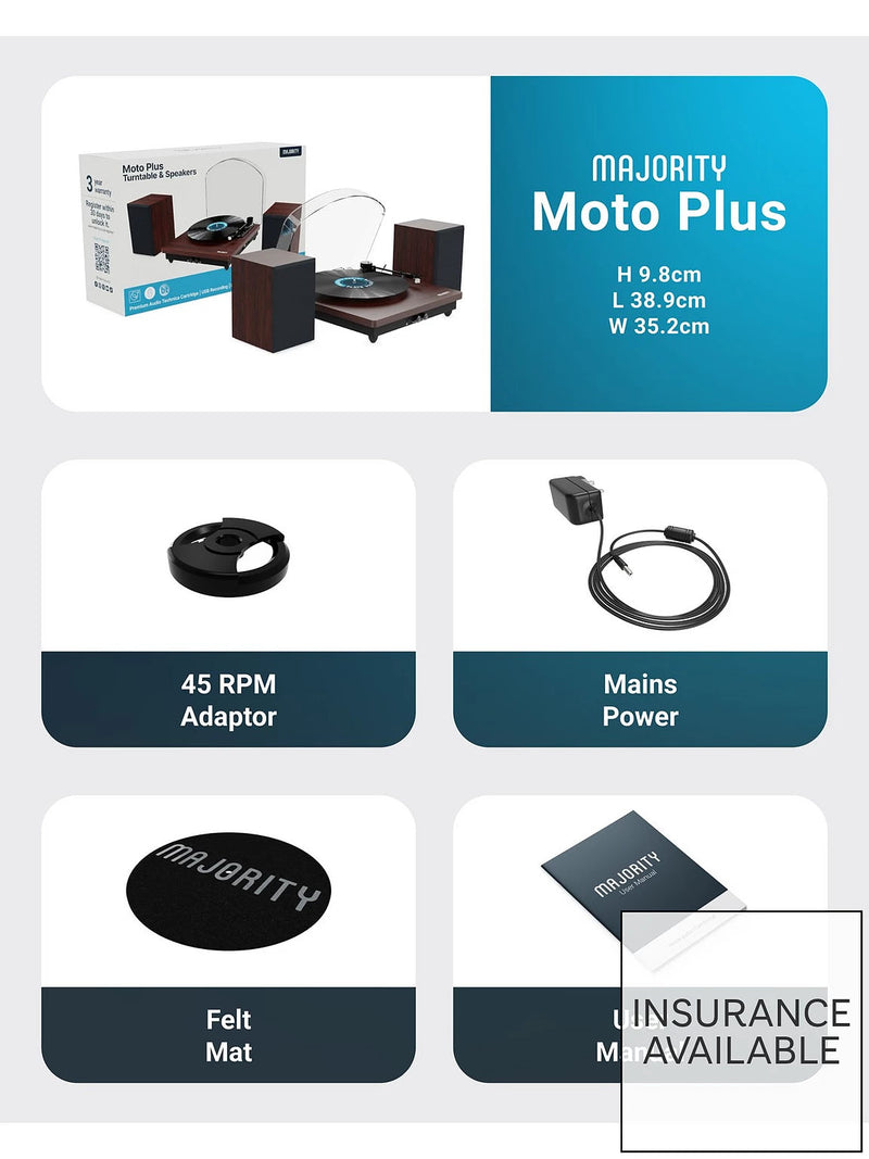 MAJORITY MOTO PLUS TURNTABLE UK Majority