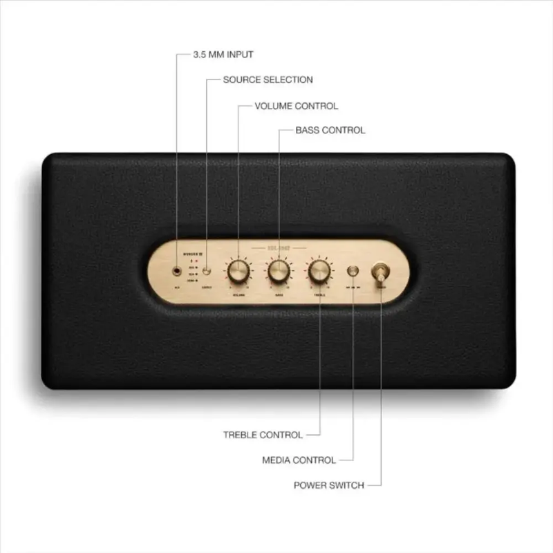 MARSHALL WOBURN III BLUETOOTH SPEAKER BLACK