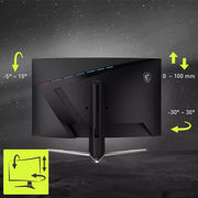 MSI MAG 325CQRF QD E2 - 32in - WQHD - 180Hz - Curved Gaming Monitor Digiland Outlet Store