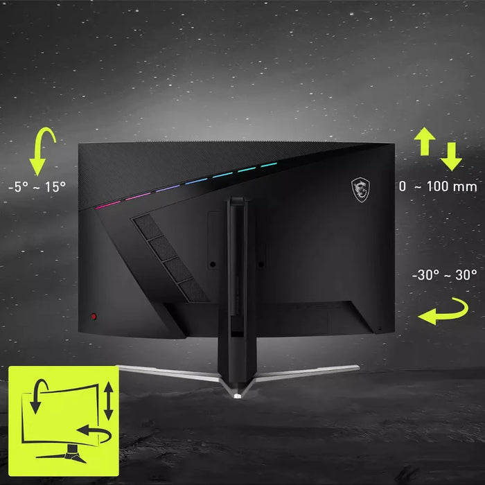 MSI MAG 325CQRF QD E2 - 32in - WQHD - 180Hz - Curved Gaming Monitor Digiland Outlet Store