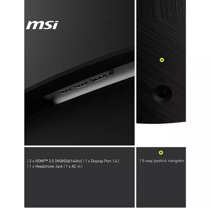 MSI MAG 32CQ6F 32-inch, WQHD, 180Hz, Adaptive-Sync Curved Gaming Monitor