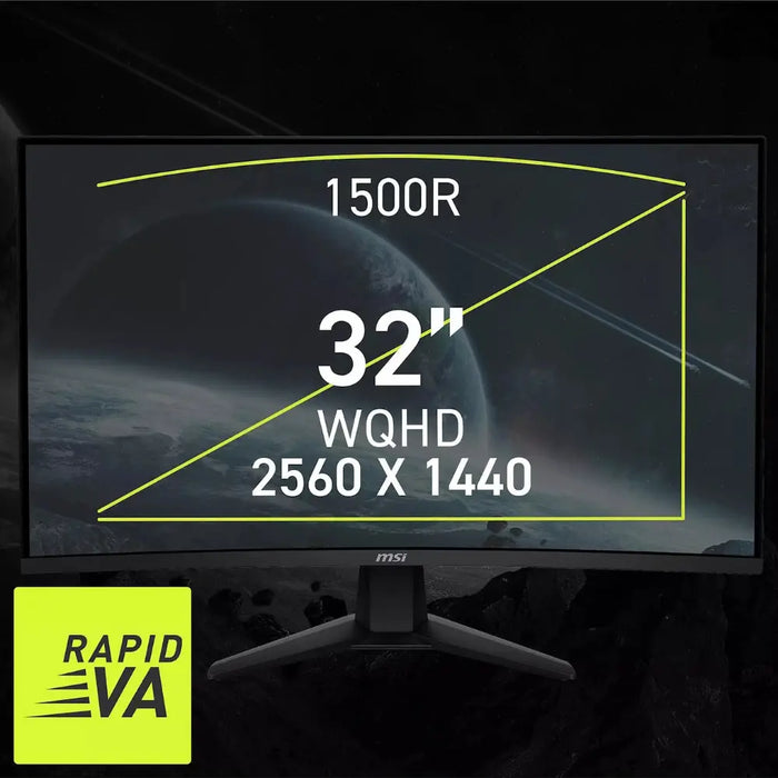 MSI MAG 32CQ6F 32-inch, WQHD, 180Hz, Adaptive-Sync Curved Gaming Monitor