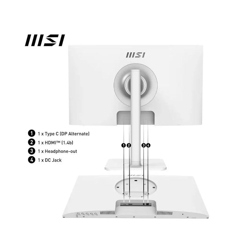 MSI Modern MD2412PW 23.8 Inch FHD Monitor - 100Hz, IPS, AMD Freesync, Adjustable Stand + Built In Speakers Digiland Outlet Store