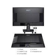 MSI Pro MP275 27 inch, Full HD, 100Hz, IPS, AMD Freesync Flat Monitor with Built-In Speakers Digiland Outlet Store