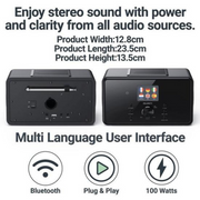 Majority Bard Music System with Internet, DAB and FM Radio Black Digiland Outlet Store