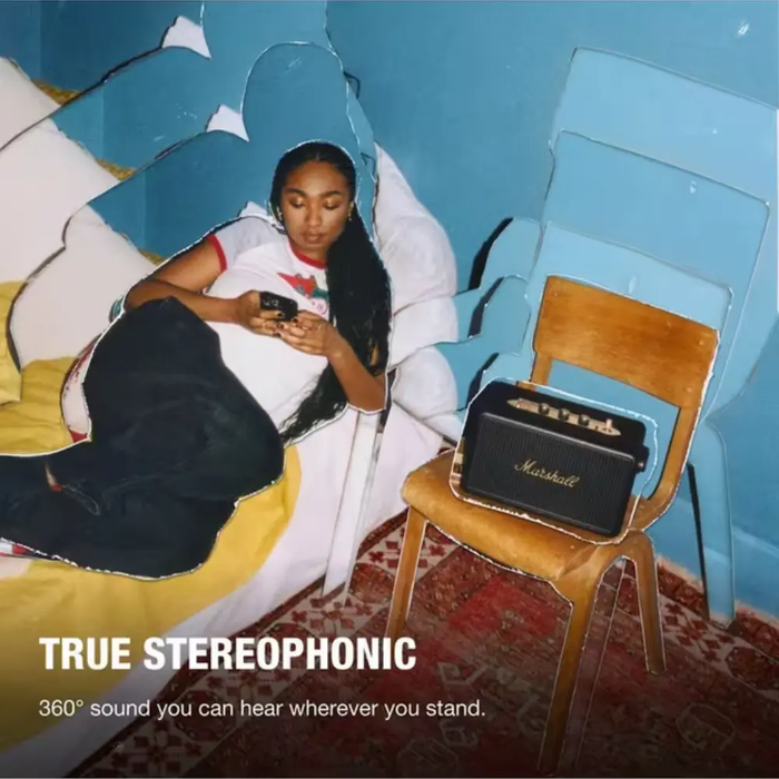 Marshall Kilburn III Portable Bluetooth Speaker BLACK & BRASS