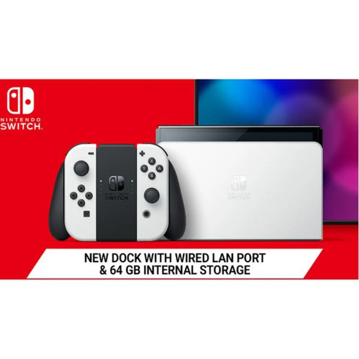 NINTENDO SWITCH OLED CONSOLE 64GB - WHITE