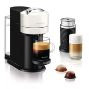 Nespresso Vertuo Next Capsule Coffee Machine with Aeroccino Milk Frother - White -ENV120.WAE De’Longhi