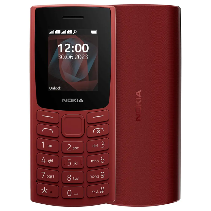 Nokia 105 Single SIM SIM Free Mobile Phone, Red