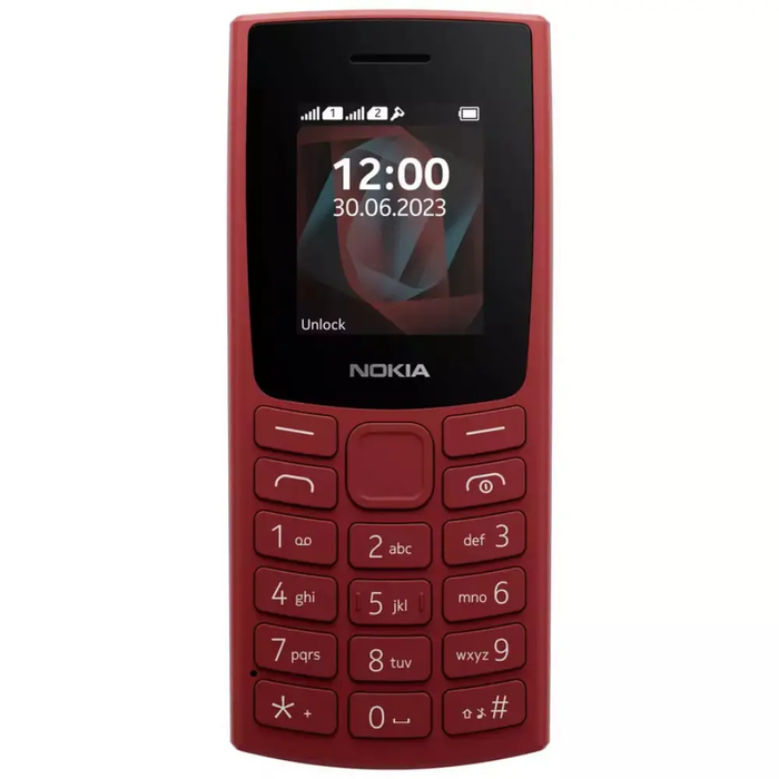 Nokia 105 Single SIM SIM Free Mobile Phone, Red