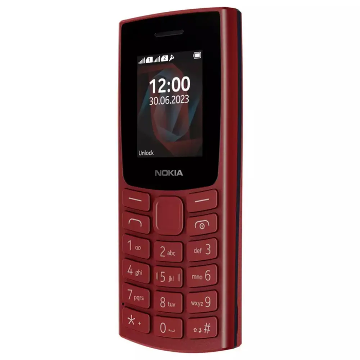 Nokia 105 Single SIM SIM Free Mobile Phone, Red