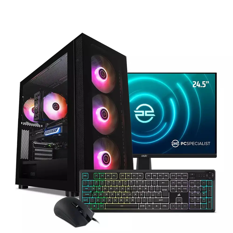 PC SPECIALIST PC DESKTOP 24IN MONITOR KEYBOARD BUN