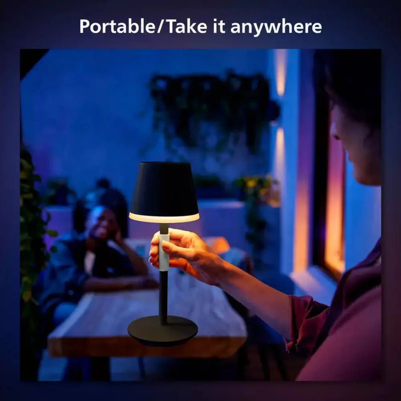 Philips Hue Go Portable Smart Table Lamp - Black
