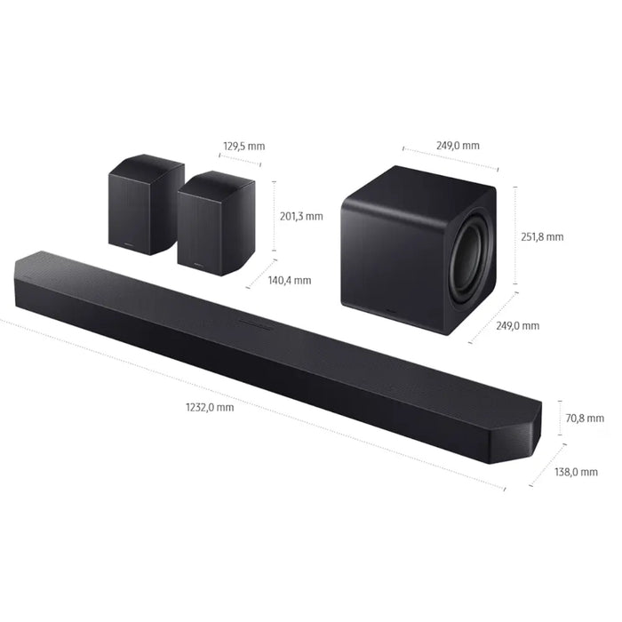 Samsung Q-Series Soundbar HW-Q995GF 11.1.4-Channel Subwoofer & Rear Speakers (2025)