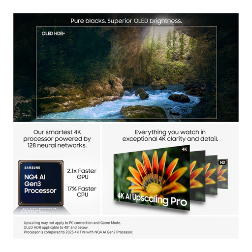 QE65S93F, 65 Inch OLED 4K AI Smart TV Samsung