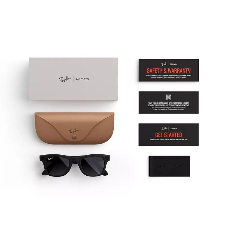 RAY-BAN META WAYFARER MATTE BLACK POLARISED