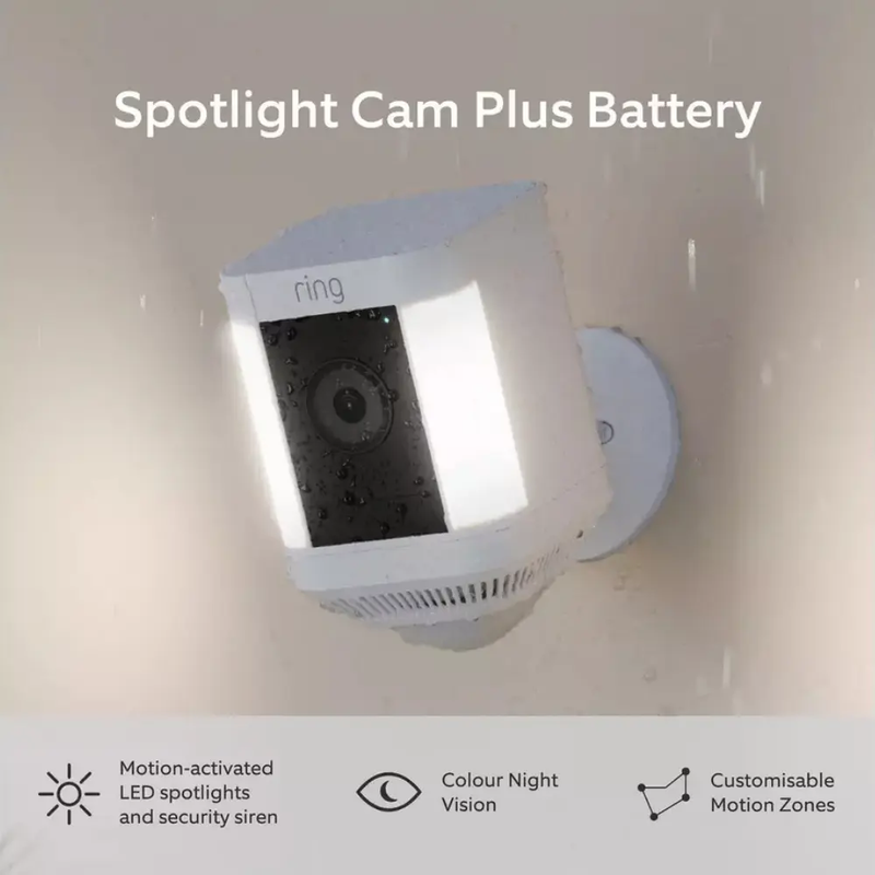 RING SPOTLIGHT CAM PLUS BATTERY - WHITE
