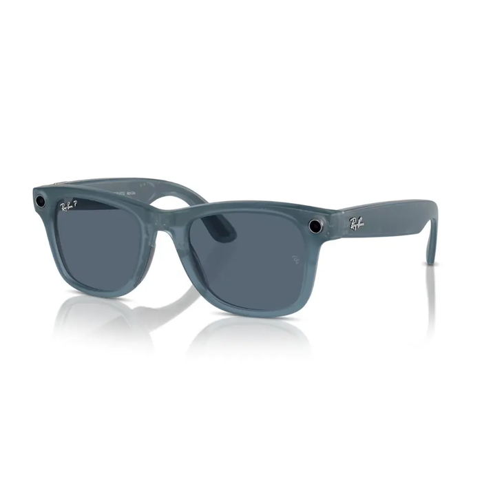 Rayban Meta Wayfarer Smart Sunglasses, Blue Jeans, Polarized, Standard