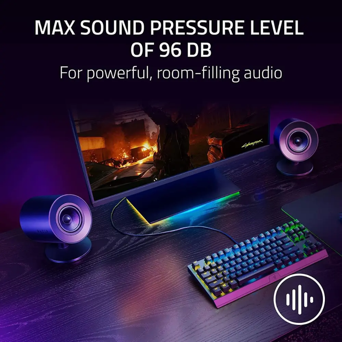 Razer Nommo V2 X - Full-Range 2.0 PC Gaming Speakers Black