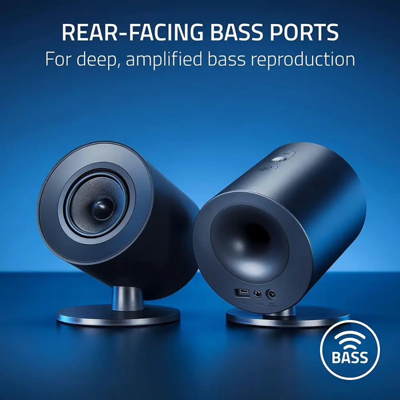 Razer Nommo V2 X - Full-Range 2.0 PC Gaming Speakers Black