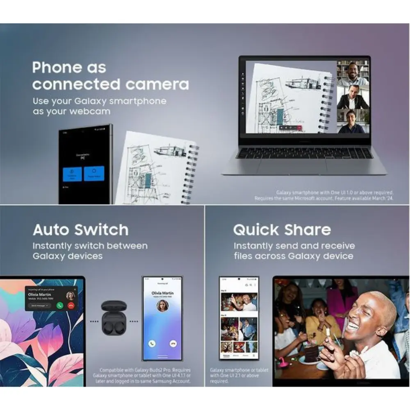 SAMSUNG Galaxy Book4 15.6" Laptop - Intel® Core™ i7, 512 GB SSD, Grey