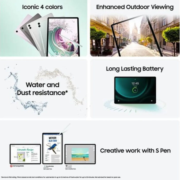 SAMSUNG Galaxy Tab S9 FE+ 12.4" Tablet - 256 GB, Mint