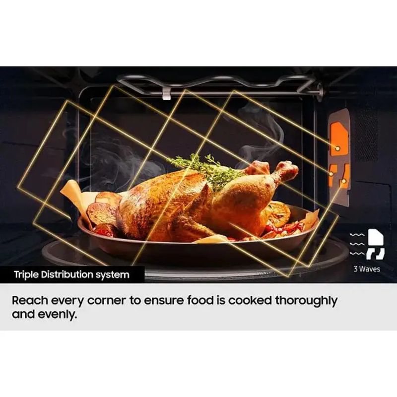 SAMSUNG Grill Microwave Oven, 23L MG23F301TAK/EC