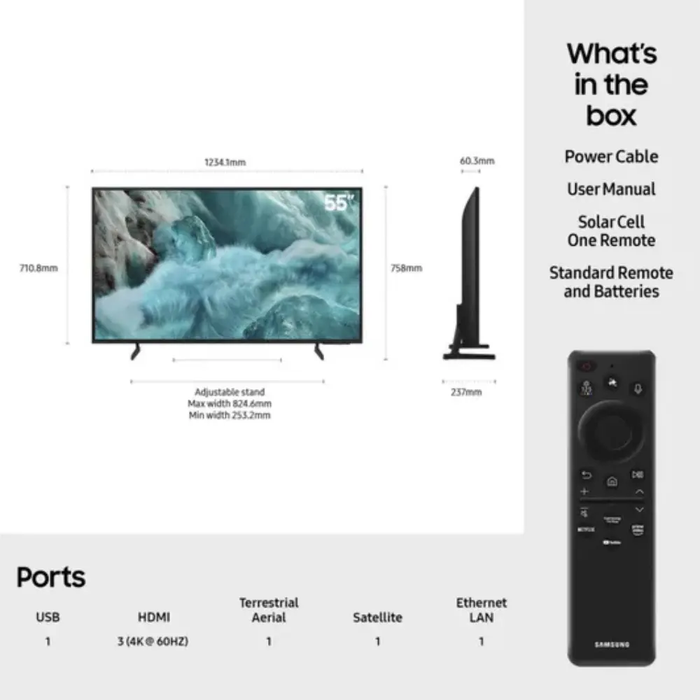 SAMSUNG Q7F5 55" QLED 4K Vision AI Smart TV 2025 - QE55Q7F5