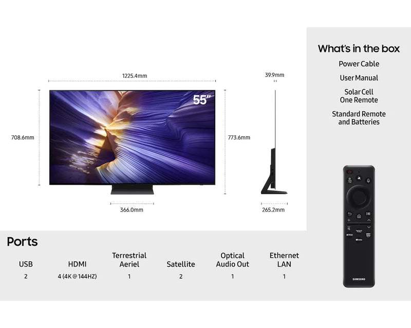 SAMSUNG QE55S93FAEXXU 55" 4K OLED SMART TV Samsung