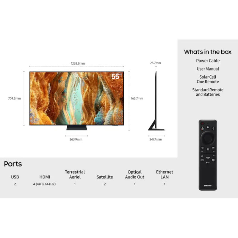 SAMSUNG QN70F 55" Neo QLED 4K Mini LED Vision AI Smart TV 2025 - QE55QN70F