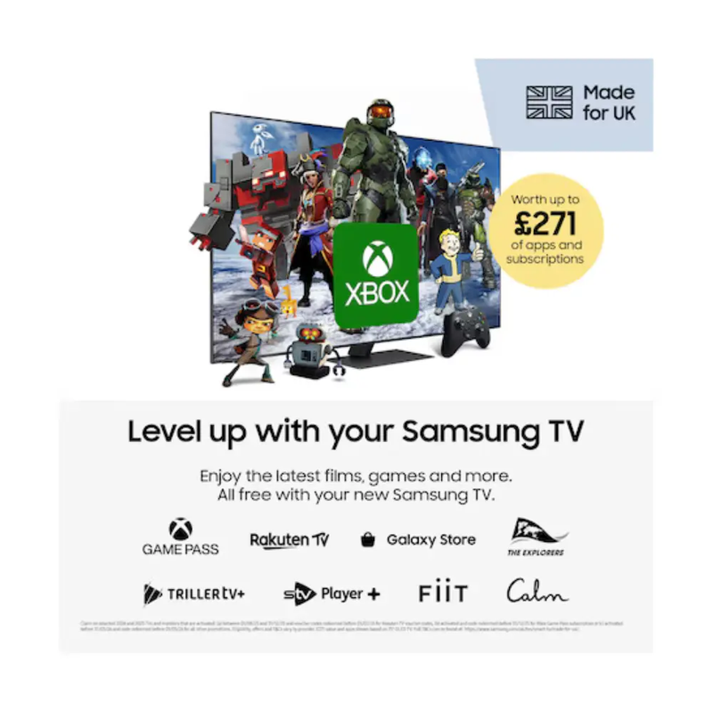 SAMSUNG QN70F 55" Neo QLED 4K Mini LED Vision AI Smart TV 2025 - QE55QN70F