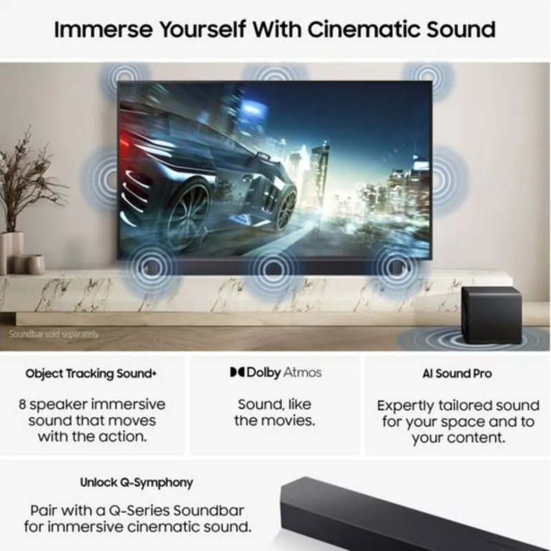 SAMSUNG QN900F 65" Neo QLED 8K Mini LED Vision AI Smart TV 2025 - QE65QN900F