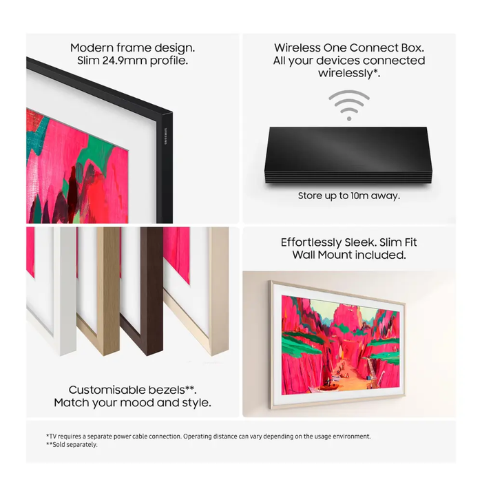 SAMSUNG The Frame Pro (2025) 65" Neo QLED 4K Art Mode Smart AI TV with Slim Fit Wall Mount - QE65LS03FW