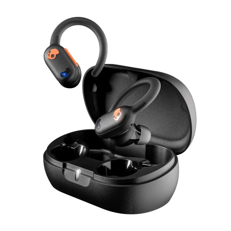 SKULLCANDY Push Active Wireless Bluetooth Noise-Cancelling Sports Earbuds - True Black & Orange