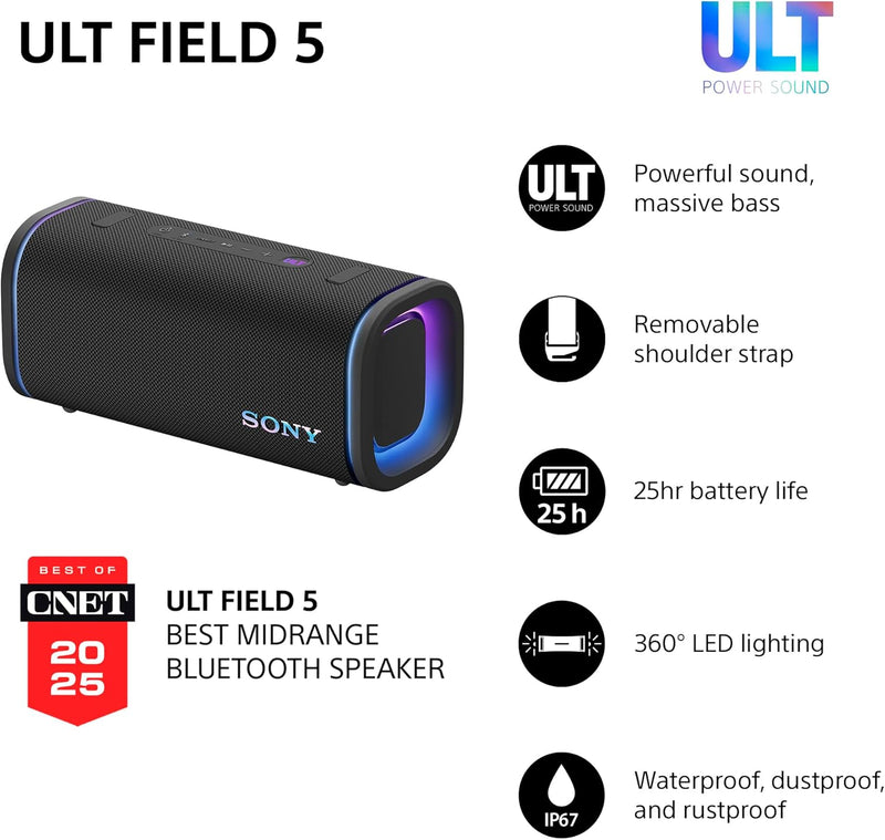 SONY ULT FIELD 5 Wireless Portable Speaker - SRSULT50B.CE7 Sony