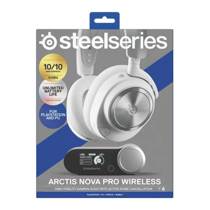 STEELSERIES ARCTIS NOVA PRO WIRELESS GAMING WHITE