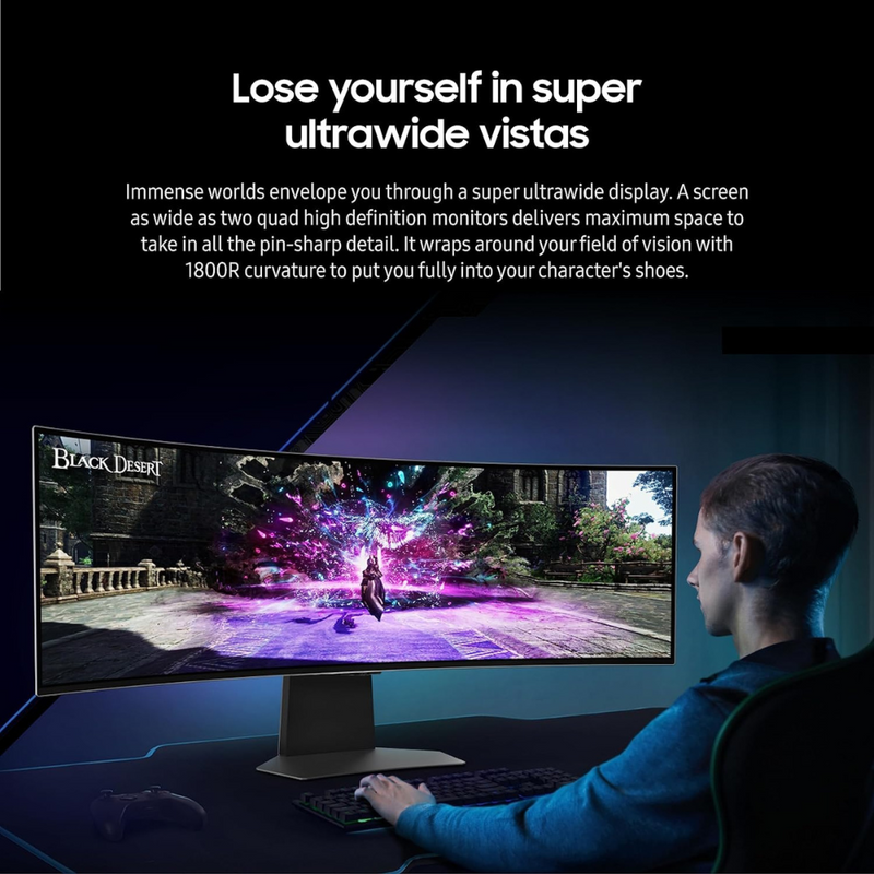 Samsung LS49CG954SUXEN 49” Odyssey G9  5120x1440 OLED 240Hz FreeSync Curved Smart Gaming Monitor Digiland Outlet Store