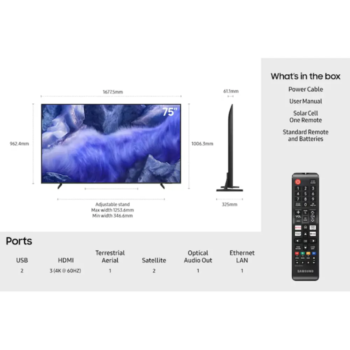 Samsung 75" QLED QEF1 4K Vision AI Smart TV (2025)