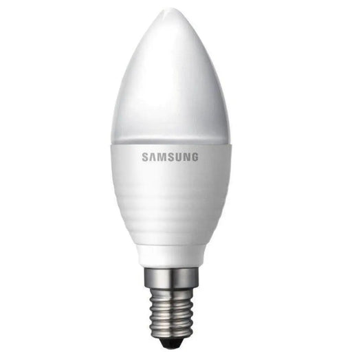 Samsung E14 LED Candle Bulb Frosted, warm white, 5.2w Dimmable (25w equivalent) - The Outlet Store