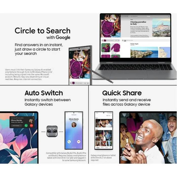Samsung Galaxy Book5 Pro 360 16" 2 in 1 Laptop, Copilot+ PC - Intel® Core™ Ultra 7, 512 GB SSD Digiland Outlet Store