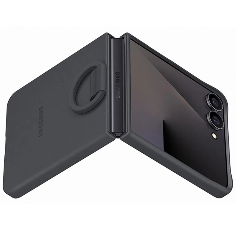 Samsung Galaxy Z Flip7 Silicone Cover with Ring EF-PF766TBEGWW - Black Samsung