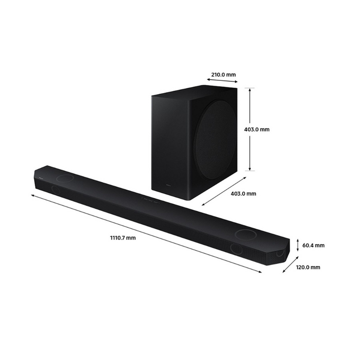 Samsung HW-Q810C 5.1.2ch Wireless Dolby Atmos Soundbar with Subwoofer and Q-Symphony Digiland Outlet Store